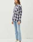 Be Cool Plaid Flannel Button Down Shirt with Chest Pocket