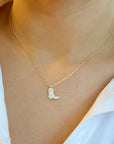 Glam Cow Girl Boot Necklace