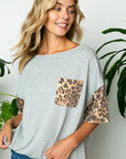 e Luna Terry Solid Animal Boxy Top