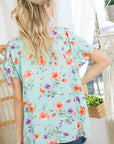 e Luna Floral Boxy Top