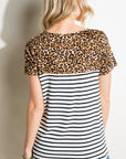 e Luna Striped Animal Mix Top