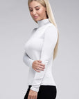 Zenana Ribbed Turtle Neck Long Sleeve Top