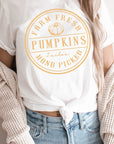 Farm Fresh Pumpkins Circle Graphic Tee