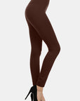 Yelete Full Size Seamless Fleece Lined Leggings