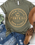 Farm Fresh Pumpkins Circle Graphic Tee