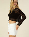 Lilou Mesh Knit Crop Top