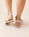 LINDEN-S Ankle Strap Flats