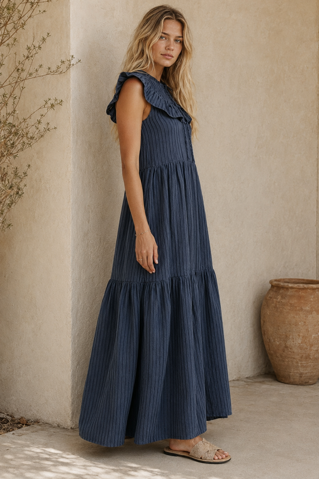 Mary Maxi Dress in Navy