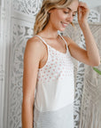 e Luna Polka Dot Stripe Solid Mix Tank Top