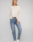 Zenana Washed Ribbed Dolman Sleeve Round Neck Top