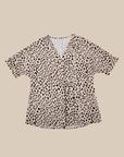 Leopard V-Neck Blouse - Online Only