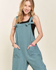 ADORA Knotted Wide Strap Wide Leg Overalls