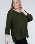 Eesome Plus Size Crew Neck Knit Sweater