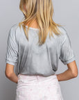 POL Girly Meets Basic Short Sleeve Top - Online Only