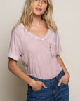 POL Girly Meets Basic Short Sleeve Top - Online Only