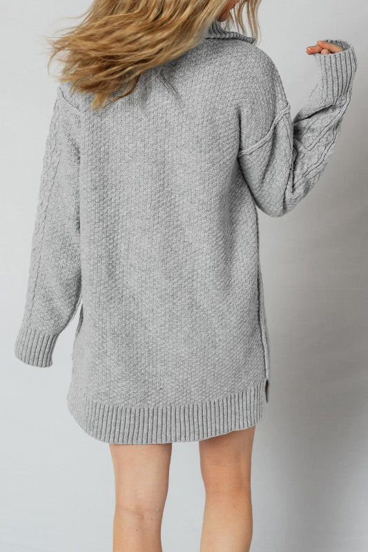 Sofia Ribbed Trim Loose Sweater