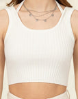 HYFVE Perfect Girl Ribbed Open-Back Crop Top