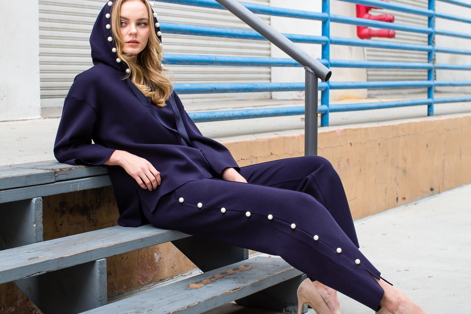 Farrah French Scuba Pearl Pant - Dark Colors