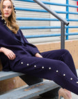 Farrah French Scuba Pearl Pant - Dark Colors