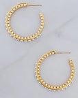 Classy Lady Pearl Hoop Earrings