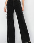 Risen Full Size High Rise Wide Leg Cargo Jeans