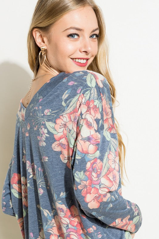 Floral Loose Fit Boxy Top