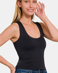 Zenana Cropped Padded Seamless Tank