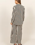 HYFVE Striped Button Up Shirt and Pants Set