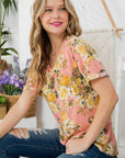 e Luna Allover Floral Boxy Top