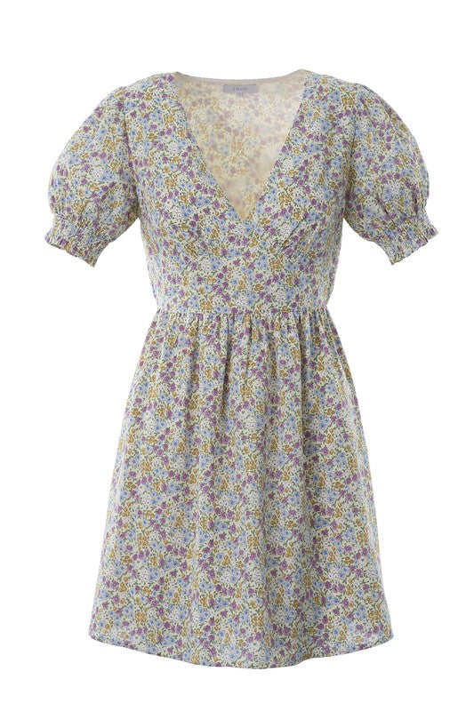 Lilou Floral V-Neck Dress