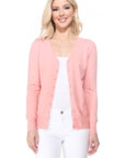 MAK Women's V-Neck Button Down Knit Cardigan Sweater