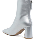 Simba Square Toe Metallic Ankle Boots