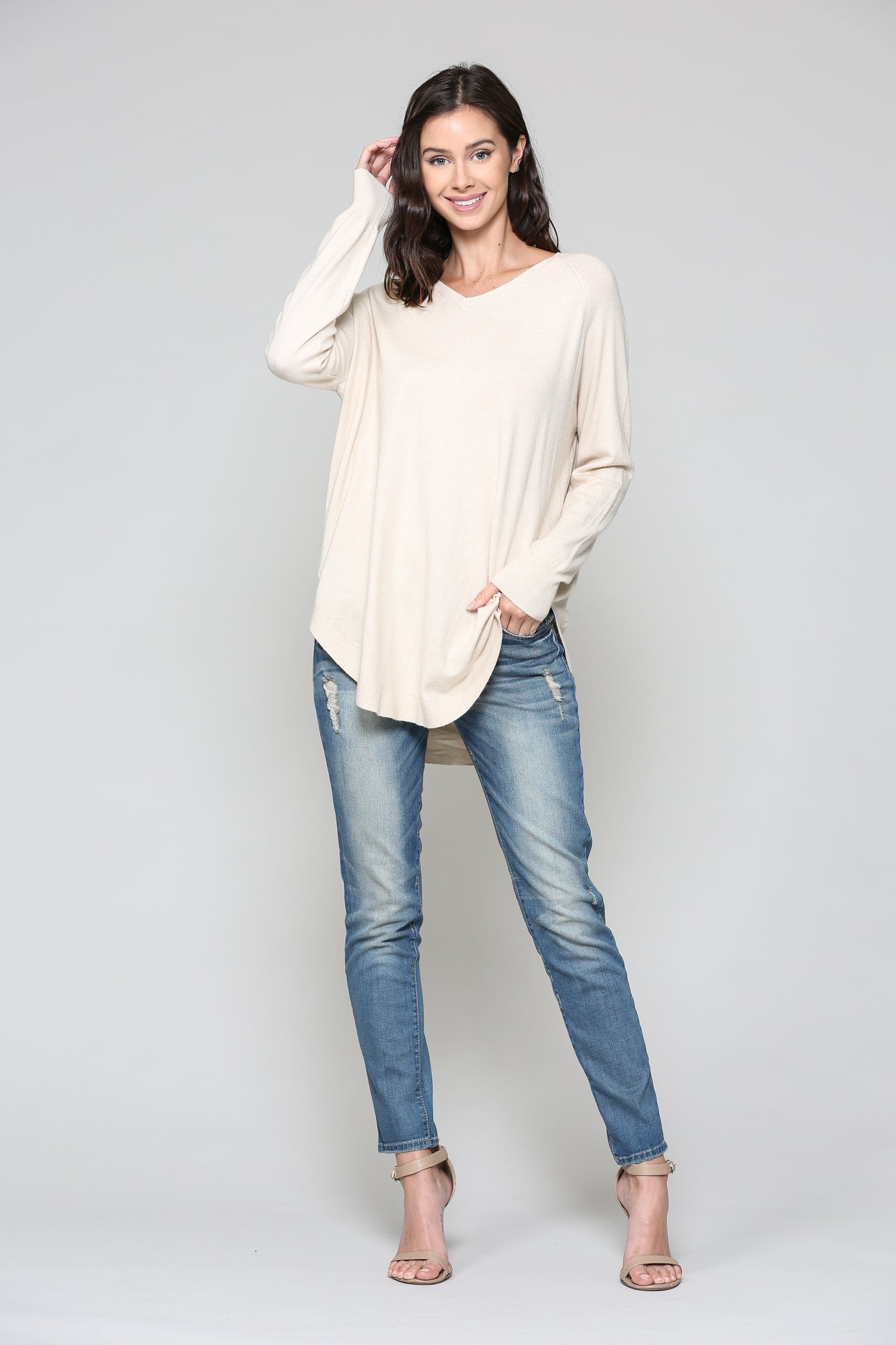 Sadie Knitted Sweater Blended Cashmere