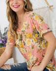 e Luna Allover Floral Boxy Top