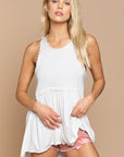 POL Sweet and Simple Babydoll Knit Tank Top - Online Only