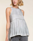 POL Sweet and Simple Babydoll Knit Tank Top - Online Only