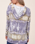 e Luna Terry Tie Dye Long Hoodie Top