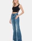 Judy Blue Full Size Tummy Control Cut Hem Flare Jeans