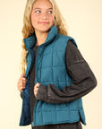 VERY J Zip Up Puffer Padded Warm Vest