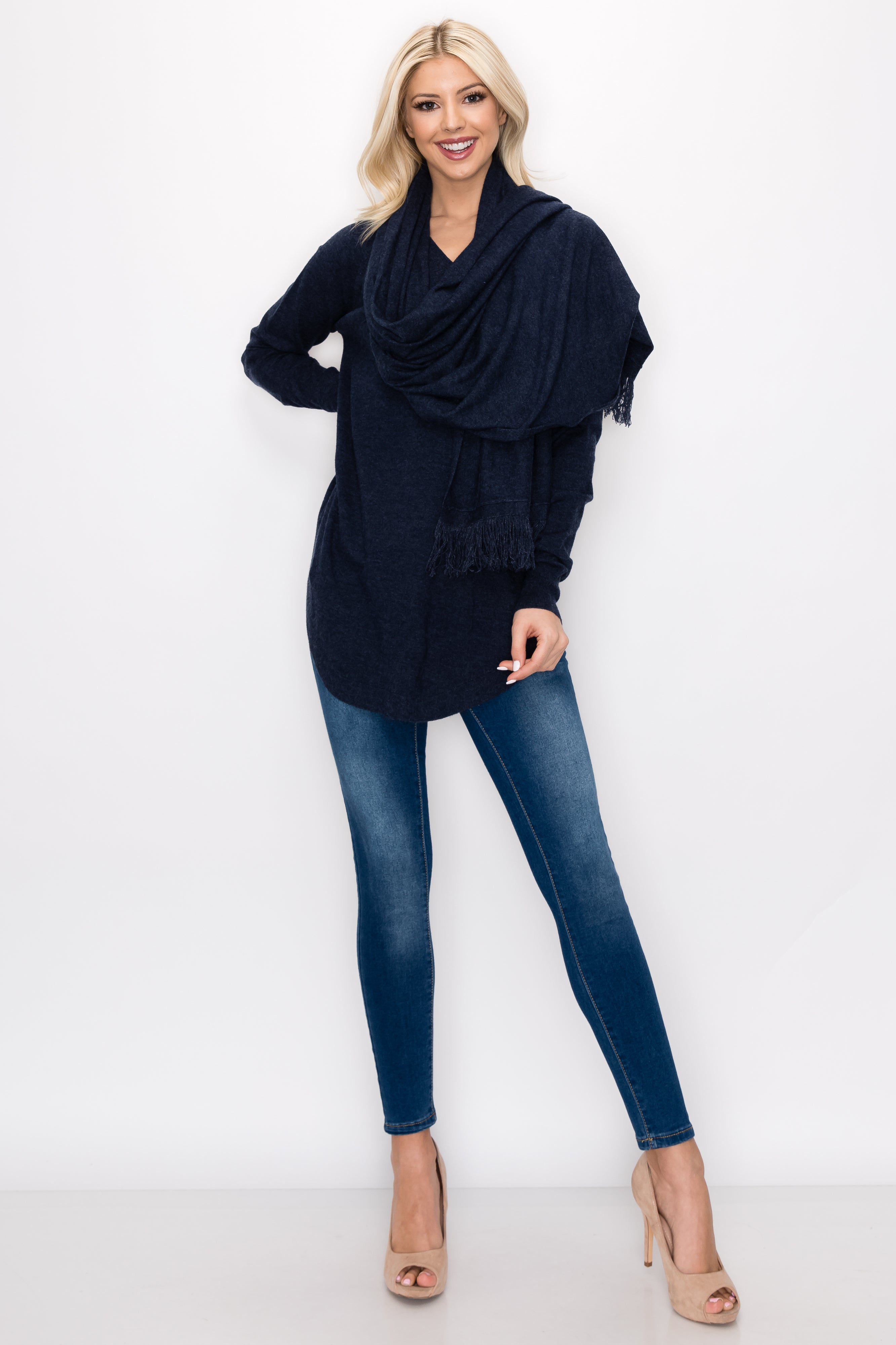 Sadie Knitted Sweater Blended Cashmere