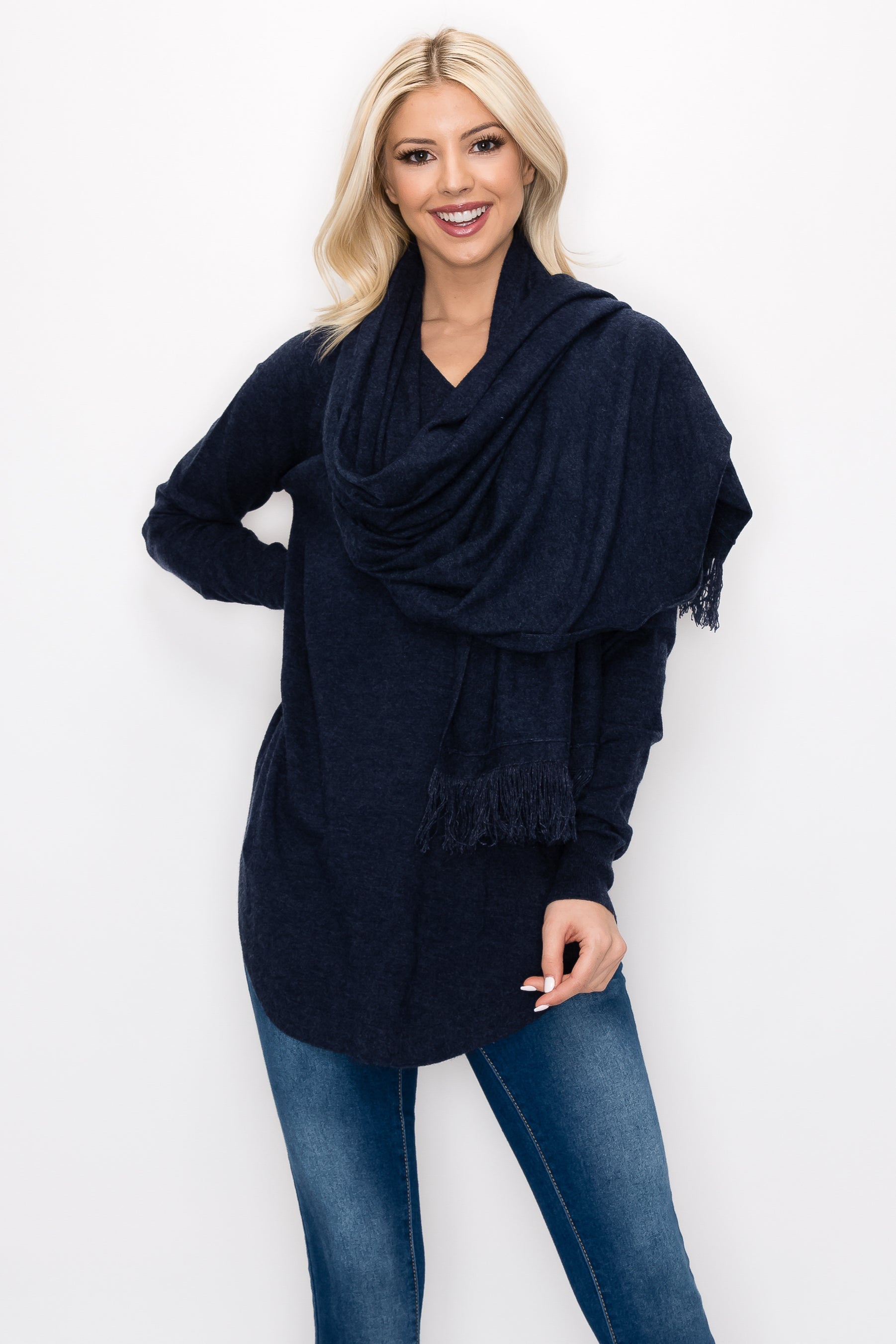 Sadie Knitted Sweater Blended Cashmere