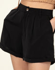 HYFVE Pleated Cuff Hem Shorts