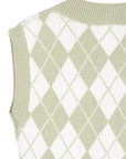 Lilou Knitted Argyle Sweater Vest