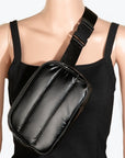 Fame Quilted Nylon Crossbody Bag