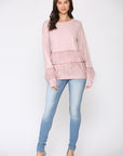 Sally Knitted Sweater with Feathers