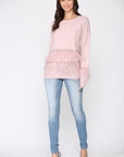 Sally Knitted Sweater with Feathers