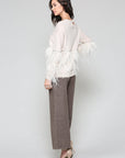 Sally Knitted Sweater with Feathers