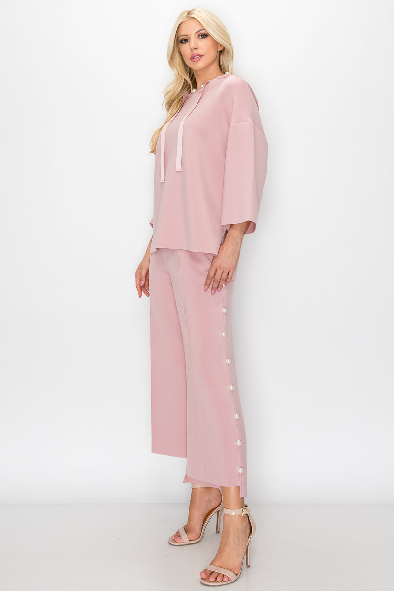 Farrah French Scuba Pearl Pant - Light Colors