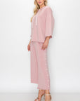 Farrah French Scuba Pearl Pant - Light Colors