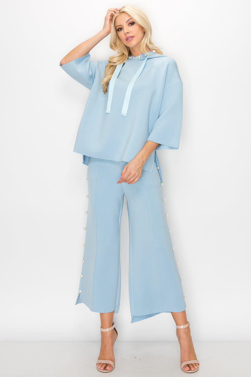 Francine French Scuba Pearl Hoodie - Light Colors